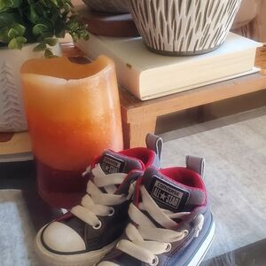 Converse Kids' Black, White, and Red Sneakers